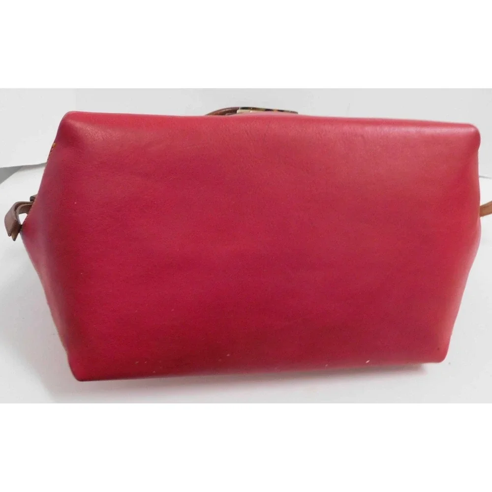 Dooney & Bourke Pink Brown‎ Leather Purse Shoulder Satchel